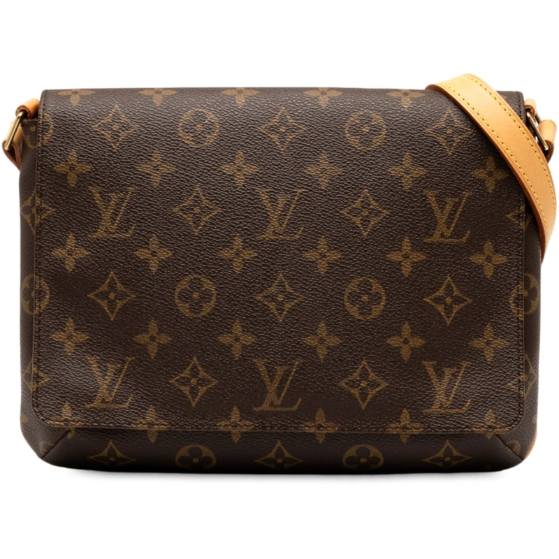 Louis Vuitton Schultertasche Monogram Musette Tango Short Strap braun