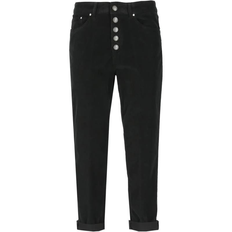 Dondup Broek Trousers Black schwarz