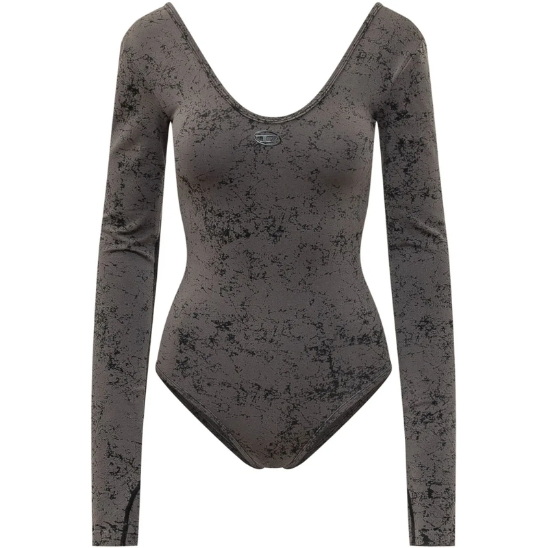 Diesel Combinaison Body Ionna con Stampa Astratta dunkelgrau