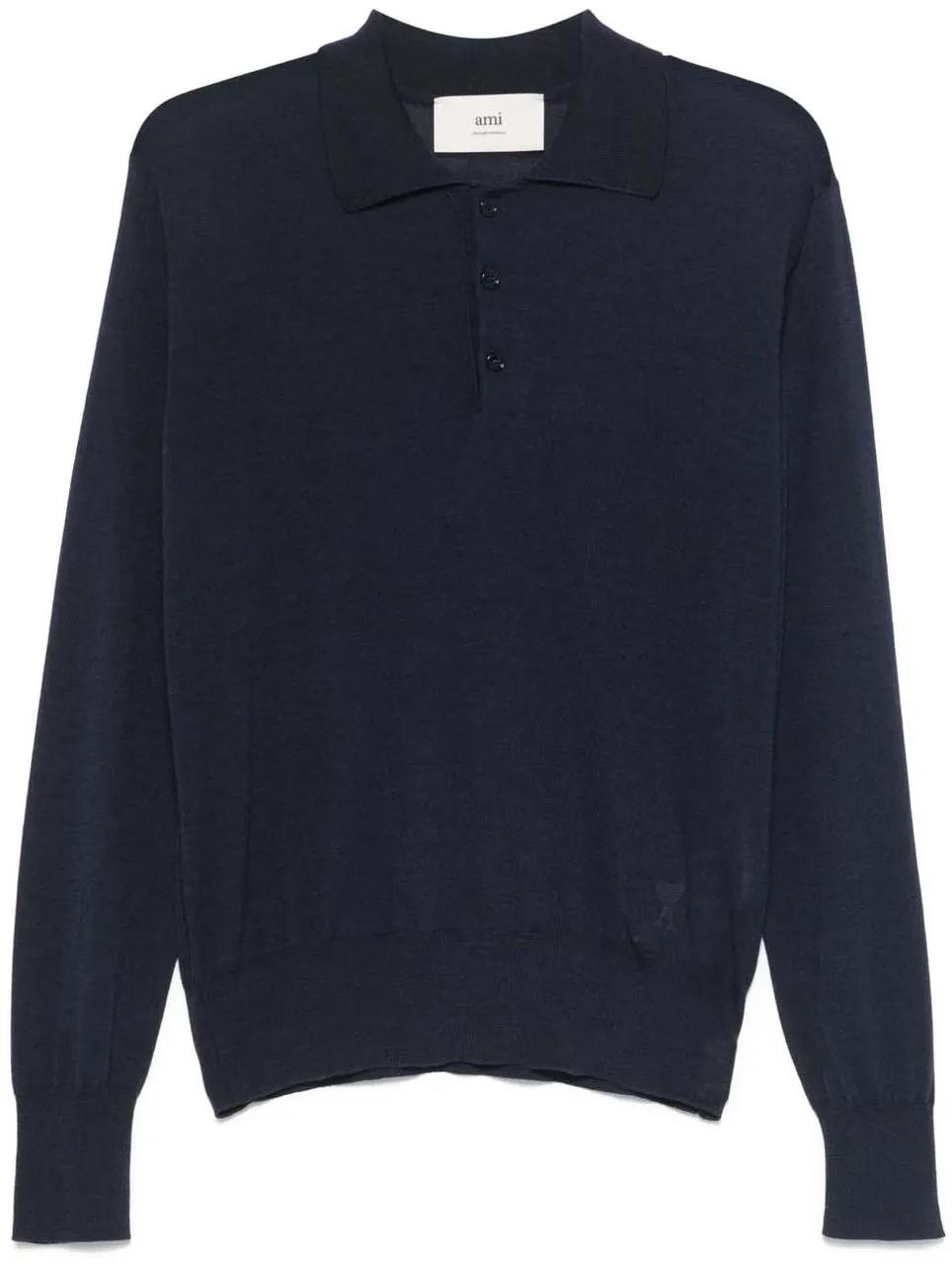 Thumbnail - AMI Paris - T-Shirts And Polos Blue - Größe S - blau
