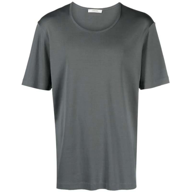 Lemaire T-Shirt Rib U Neck T-shirt Storm Grey grau