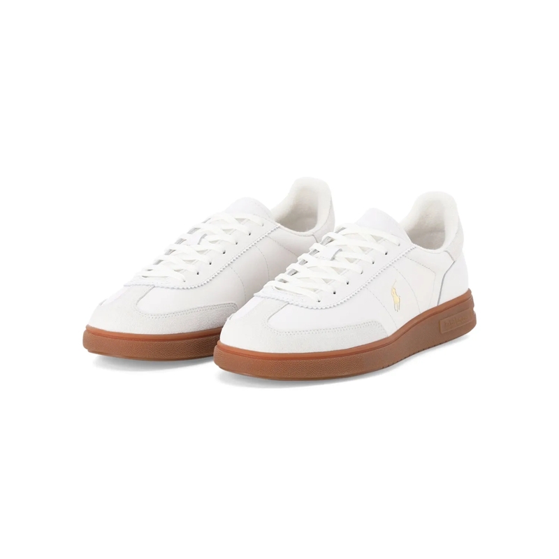 Polo Ralph Lauren Schnürschuhe Sneaker aus Rindsleder weiß