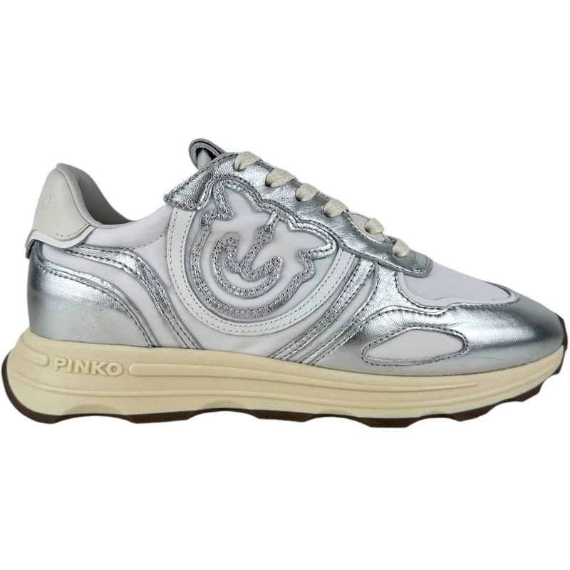 Pinko Lage-top sneaker Dames Sneaker weiß