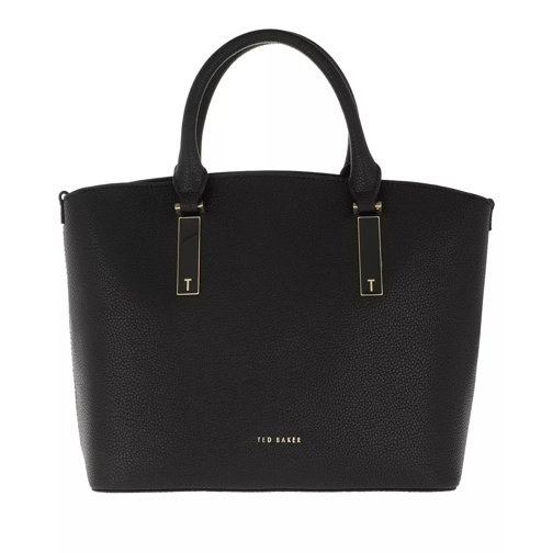 Ted Baker Shanah Curved Small Leather Shopper Black Tote