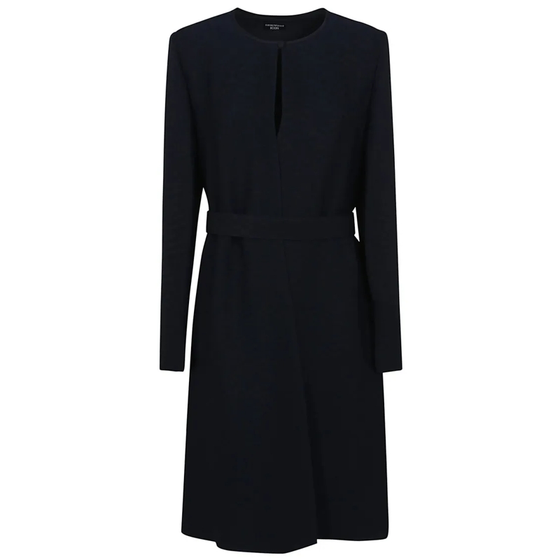 Emporio Armani Robe midi Day Dress With Stylish Belt Black