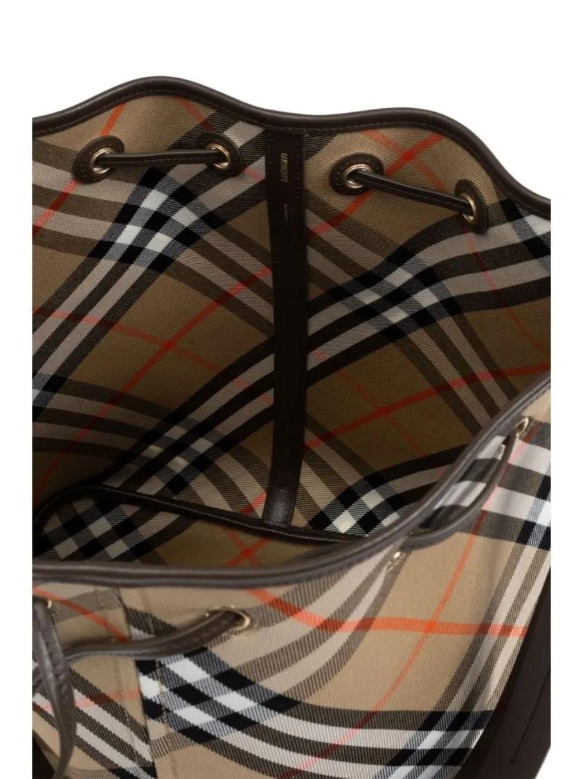Burberry Bucket bags Beige Multicolour Cotton Bucket Bag in bruin