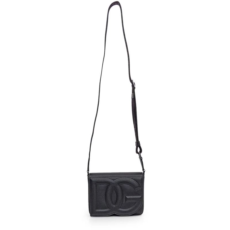 Dolce&Gabbana Schultertasche Borsa Logo DG Media schwarz(Image 2)
