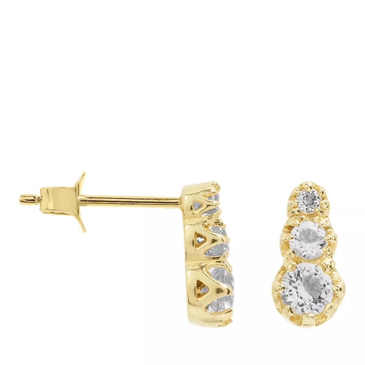 Anna+Nina Ohrringe - Single Glowing Anna Stud Earring - Gr. unisize - in Weiß - für Damen