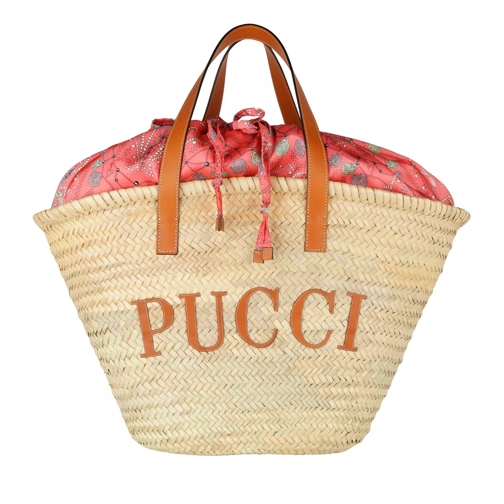 Emilio Pucci Bucket Bag Solid Naturale+Corallo Buideltas