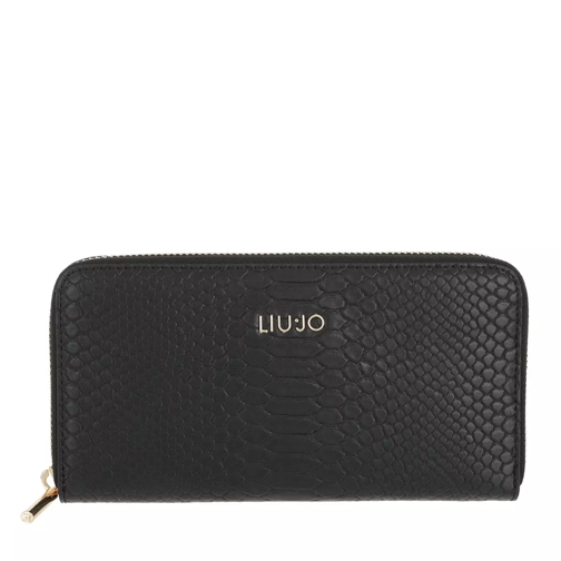 LIU JO X-Large Zip Around Wallet Nero Plånbok med dragkedja