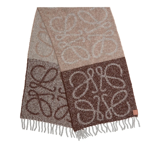 Loewe Wool Scarf Anagram Scarf Brown Nut