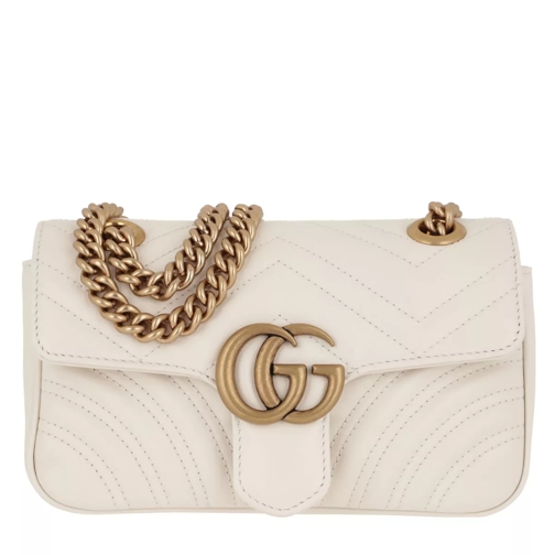 Gucci GG Marmont Metalassé Mini Bag White Crossbody Bag