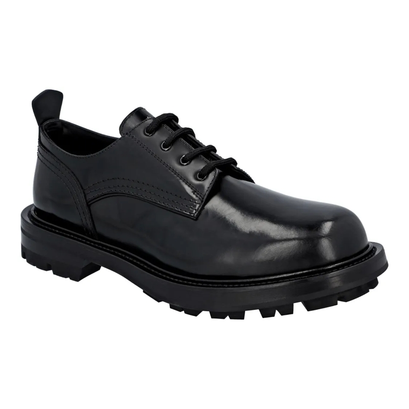 Alexander McQueen Chaussures à lacets Worker Derby Shoes Black
