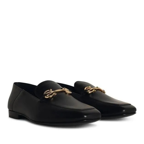 Salvatore Ferragamo Ballerina Louis' Black Leather Loafers Black