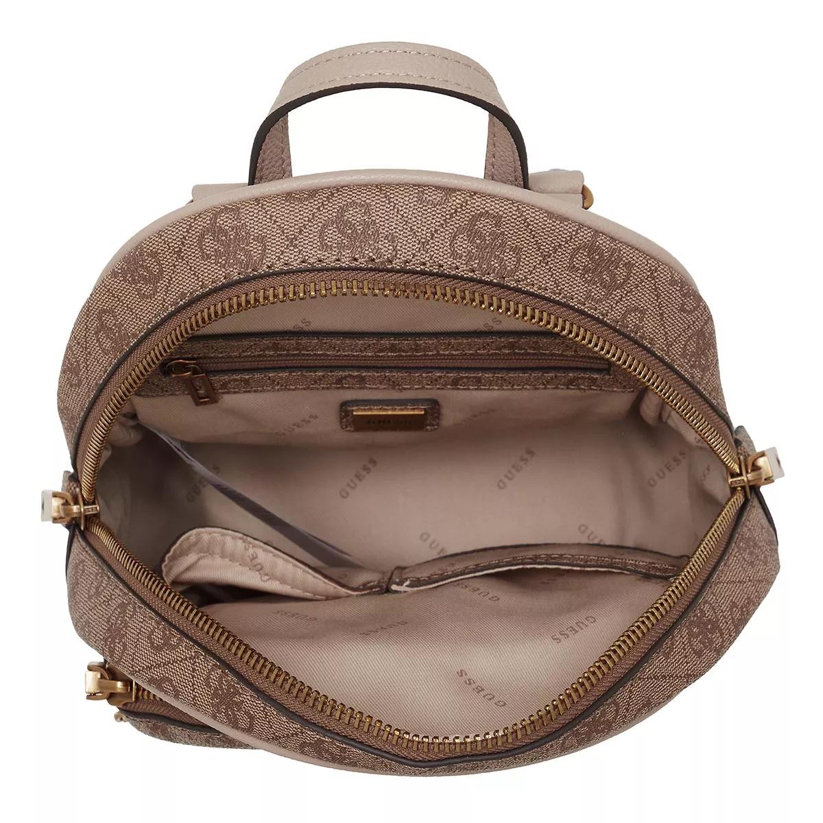 Guess Manhattan Backpack Latte Logo Backpack