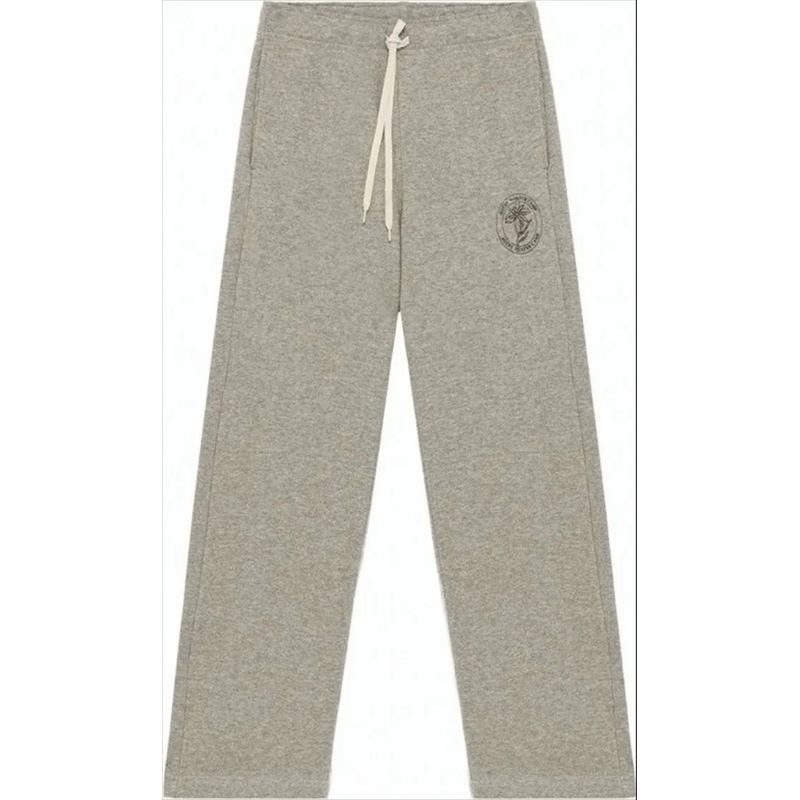 Autry International Jogginghose Soft Cotton Straight-Cut Sweatpants With Drawstrin Grey