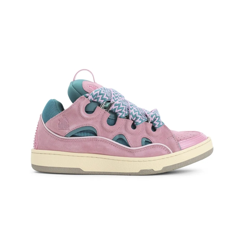 Lanvin Low-Top-Sneaker 90S-Inspired Multicolour Curb Sneakers Pink