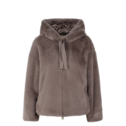 Herno Fur Bomber Jacket Grey Bomberjacken