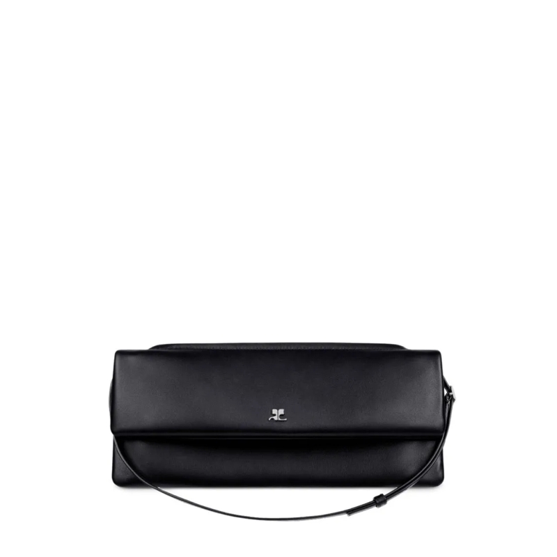 Courrèges Schultertasche Black Leather Bag Black