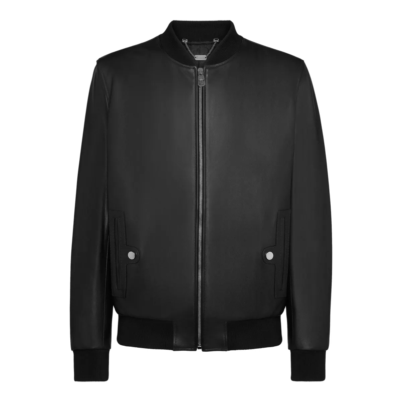 BILLIONAIRE Daunenjacke Lederjacke schwarz