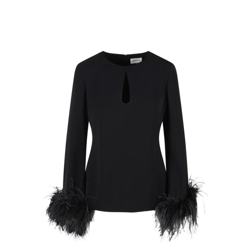 P.A.R.O.S.H. Blouses Feathers Poker Blouse Black