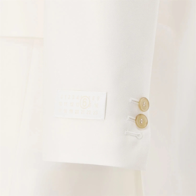 MM6 Maison Margiela Blazer Blazer aus Woll-Mix weiß(Image 5)