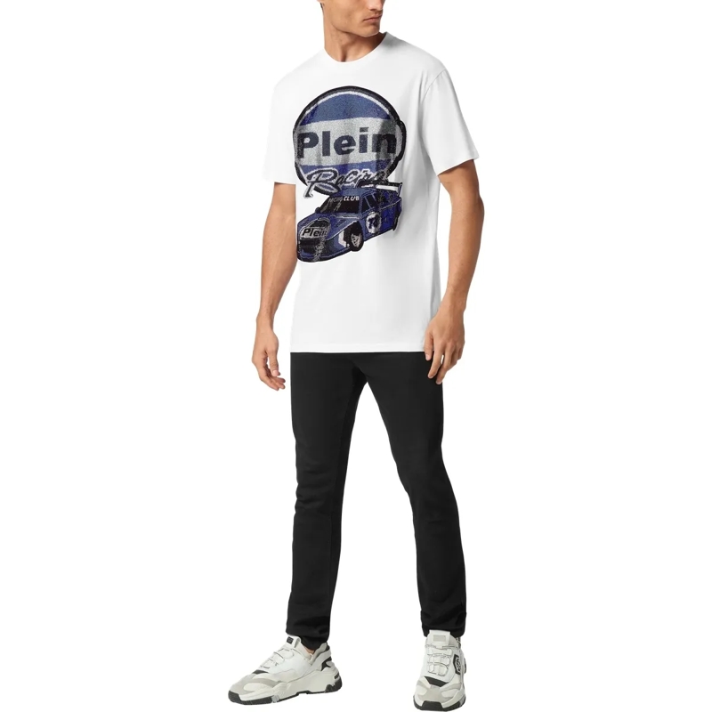 Philipp Plein T-Shirt T-Shirt Racing Mit Schmucksteinen schwarz(Image 9)