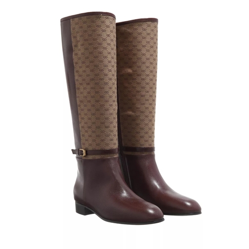 Gucci GG Knee High Boots Vintage Bordeaux/Dark Brown Boot