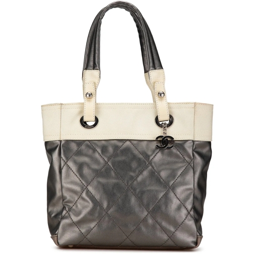 Chanel Fourre-tout 2006-2008 Small Bicolor Paris-Biarritz Tote grau (Image 2)