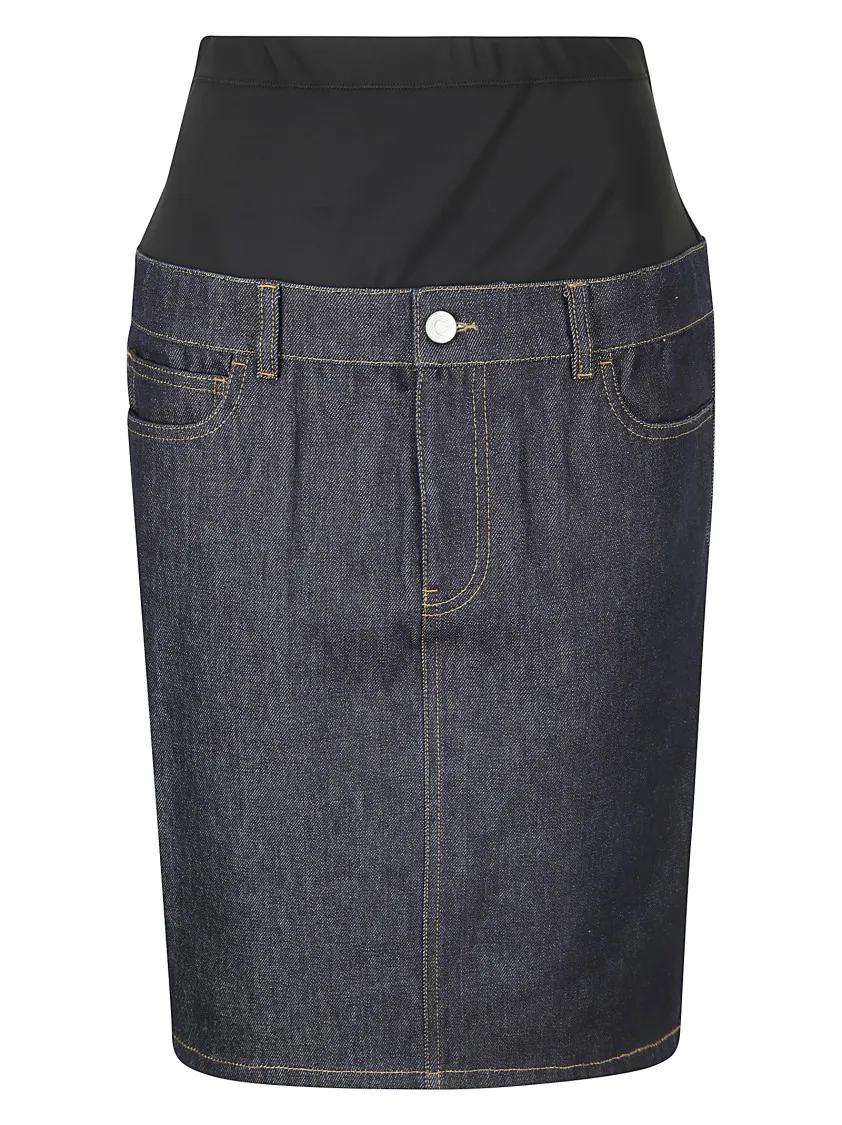 Thumbnail - Coperni - Stretch Fabric Midi Skirt - Größe 36 - blau