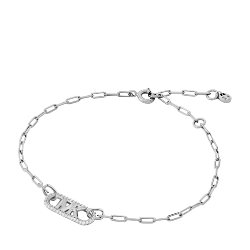 Michael Kors Sterling Silver Pavé Empire Link Chain Bracelet Silver Braccialetti