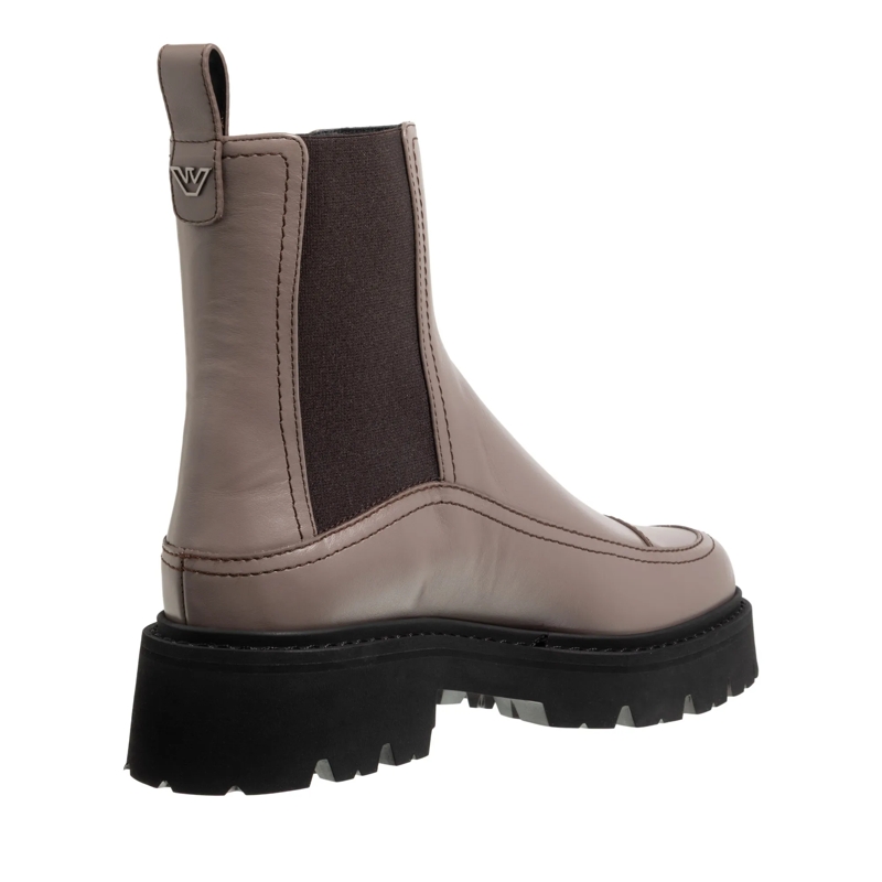 Emporio Armani Stiefeletten Stivaletto Vitello+Elastico Taupe+Testa Di Moro(Image 4)