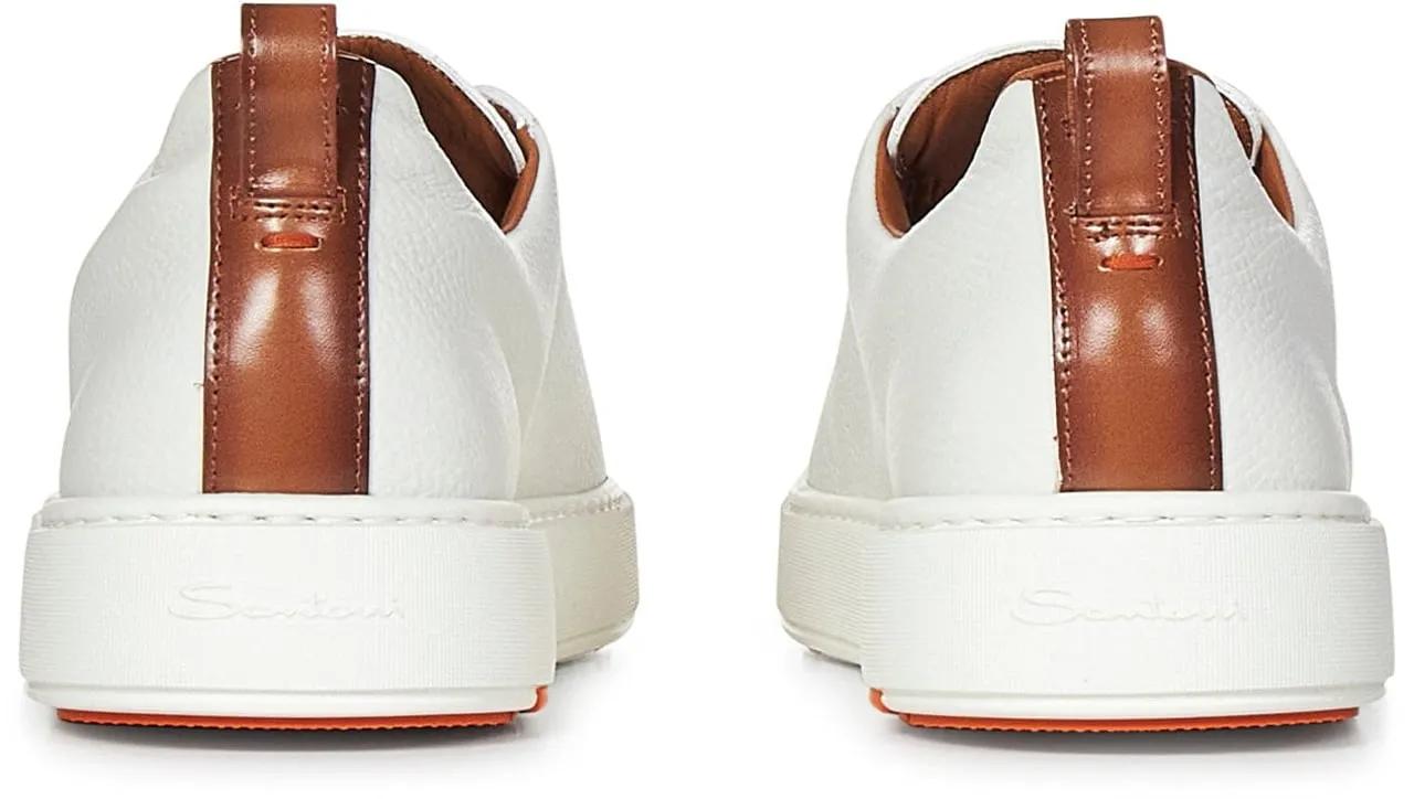 Thumbnail - Santoni Low-Top Sneaker - SANTONI White Sneakers - Gr. US_7 - in Weiß - für Damen