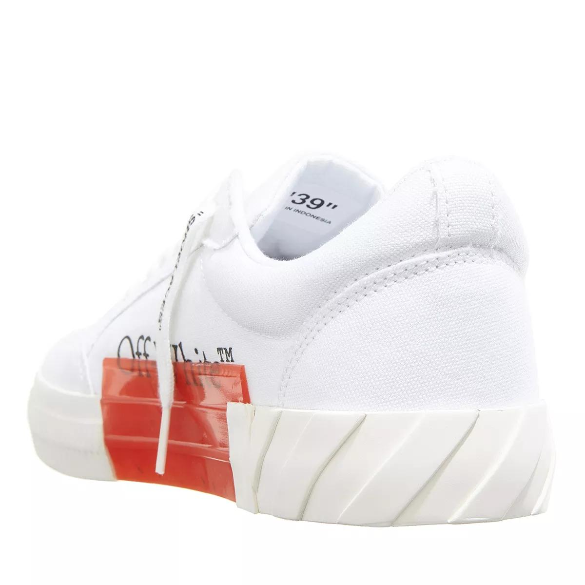 Off-White Low Vulcanized Canvas White Black | Low-Top Sneaker