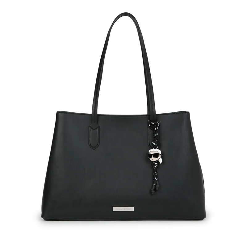 Karl Lagerfeld Shopper Ikon Glatte große Tote Bag schwarz