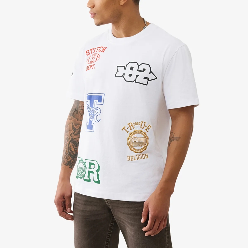 True Religion T-Shirt T-Shirt EMBROIDERY weiss(Image 3)