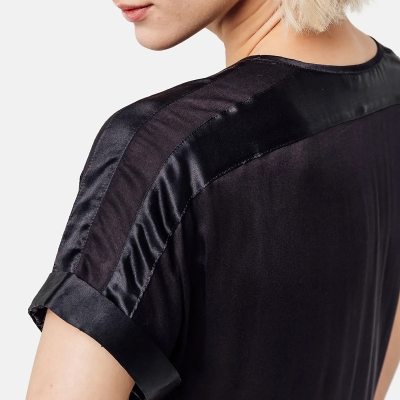 Helene Galwas Midikleid Kurzarmkleid AVARE schwarz(Image 4)
