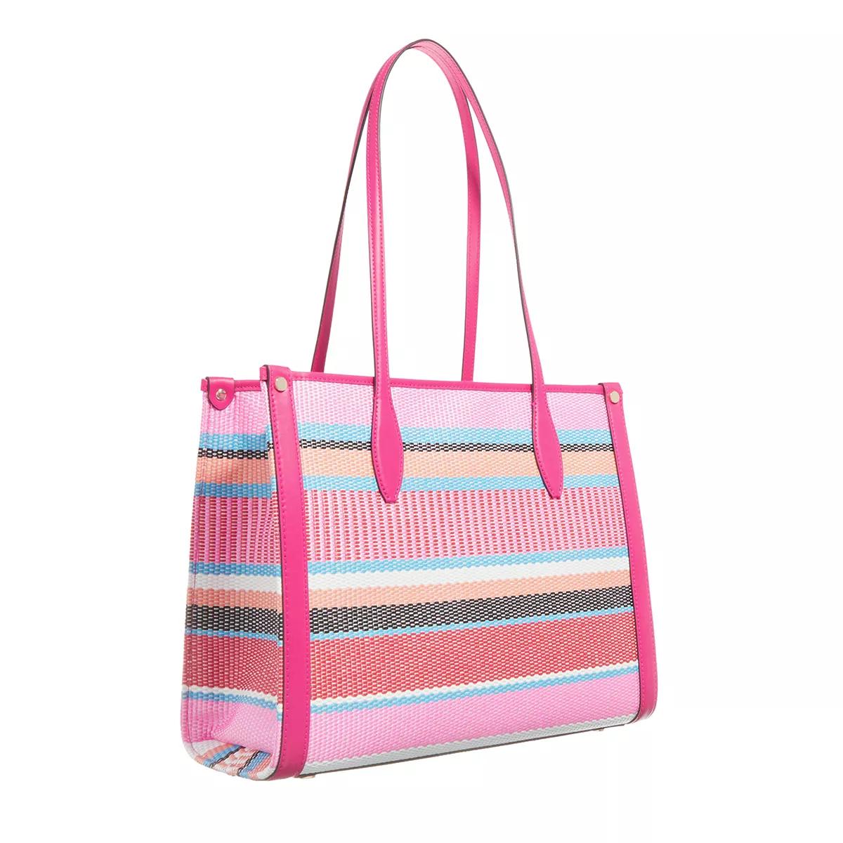 Kate spade new york Totes Market Striped Woven Straw Medium Tote in meerkleurig