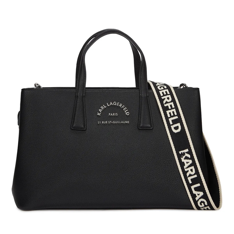 Karl Lagerfeld Tote RUE ST-GUILLAUME METALL-SATCHEL-BAG schwarz