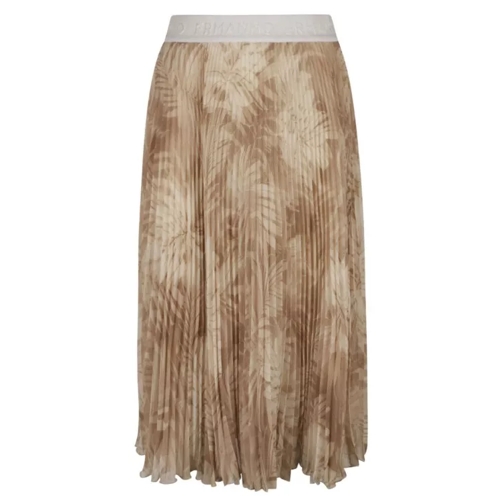 Ermanno Firenze Pleated Skirt Brown 