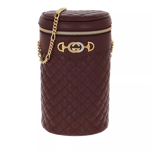 Gucci Belt Bag Quilted Leather Burgundy Bucket Bag