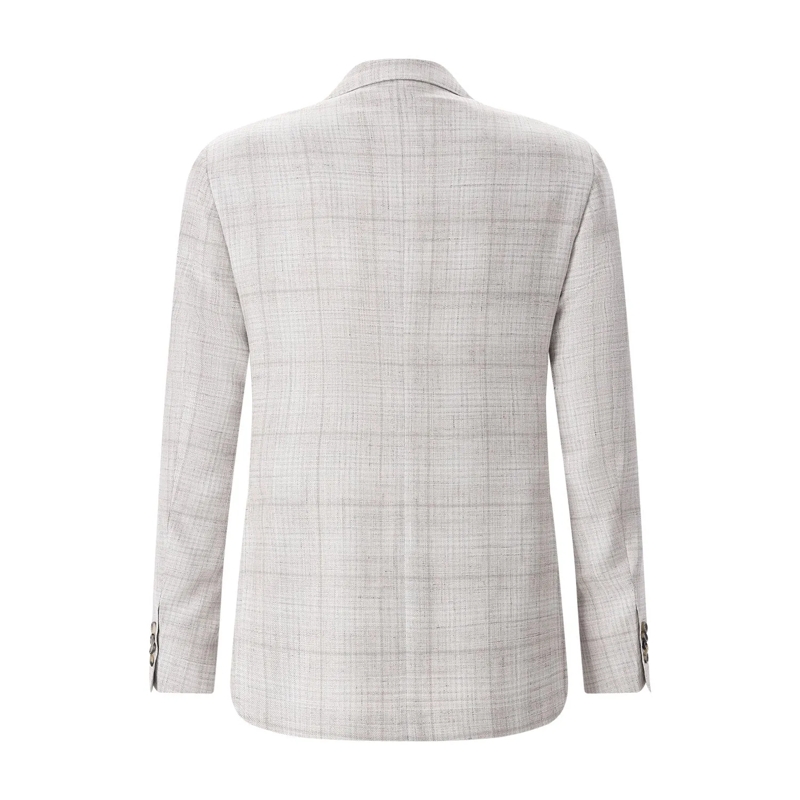 Canali Anzugjacke Kariertes Sakko Kei grau(Image 3)