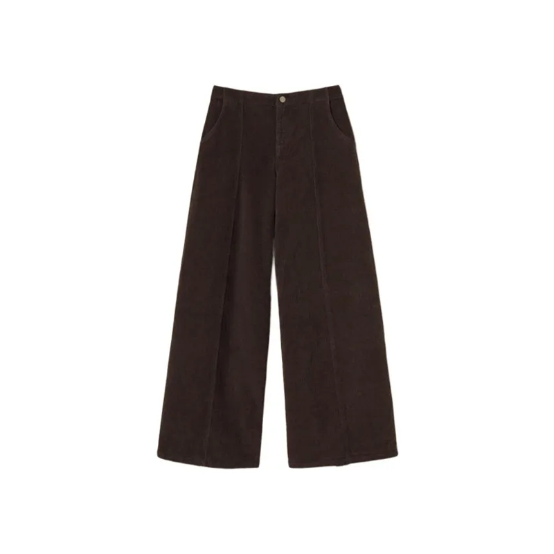 Twin-Set  Pants In Black Chocolate Black