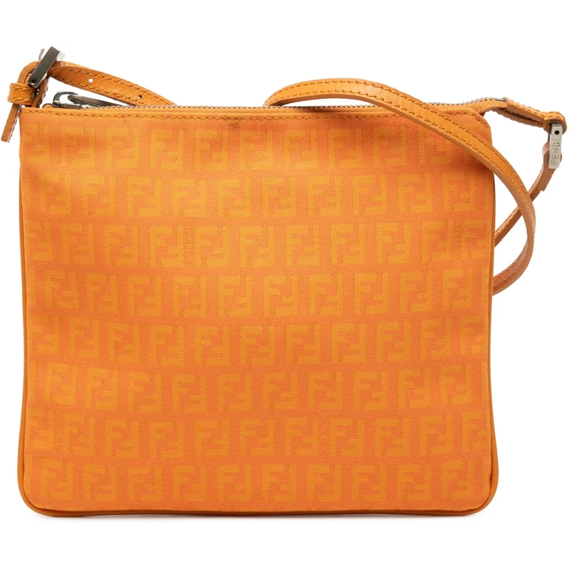 Fendi Schultertasche Zucchino Canvas Crossbody orange