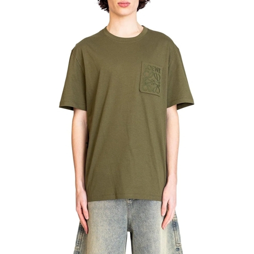 Loewe T-Shirts RELAXED FIT T-SHIRT KHAKI GREEN mehrfarbig