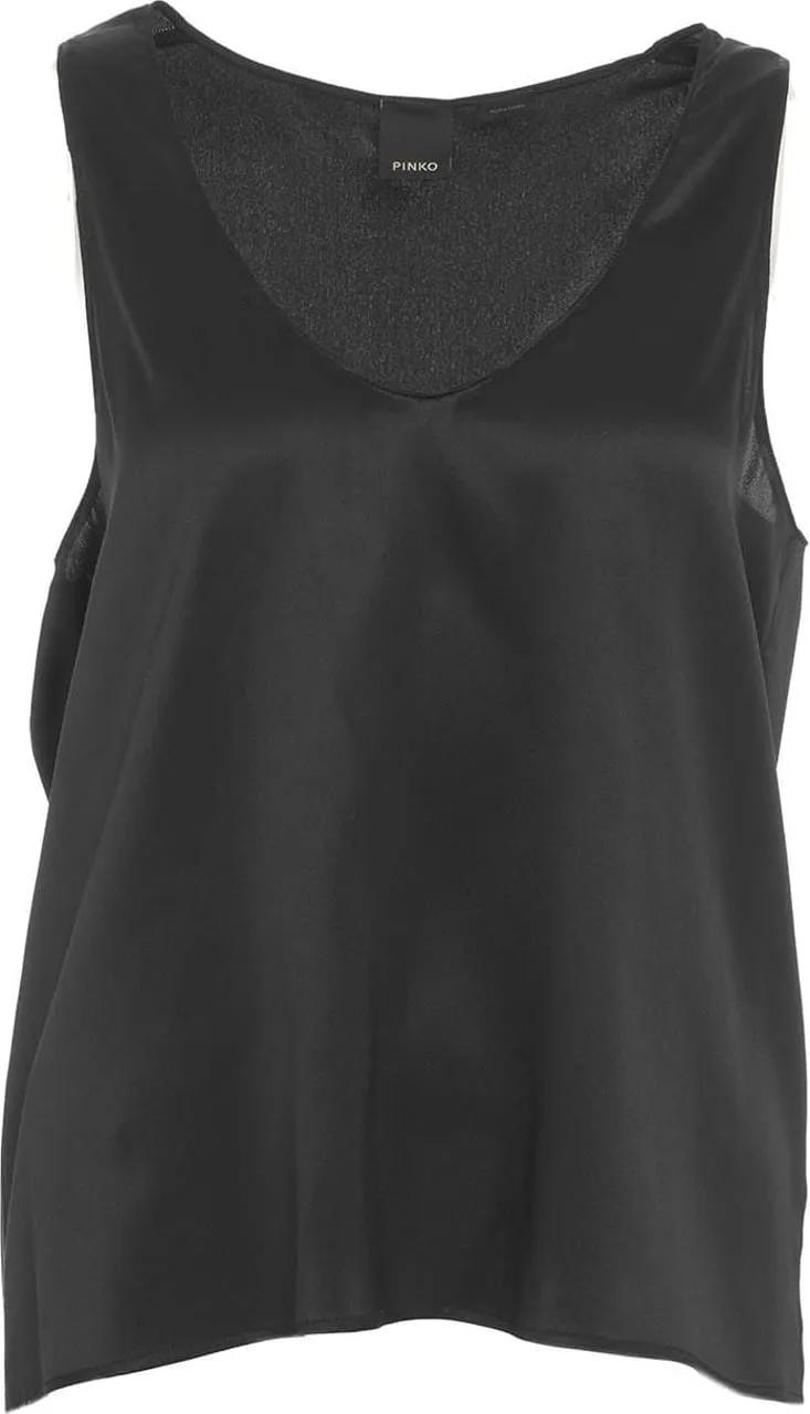 Thumbnail - Pinko - Silk top "Marzemino" - Größe 44 - schwarz