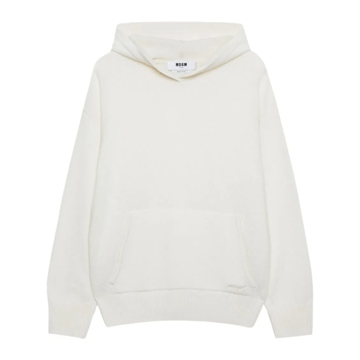 MSGM Embroidered-Logo Sweatshirt White Skjortor