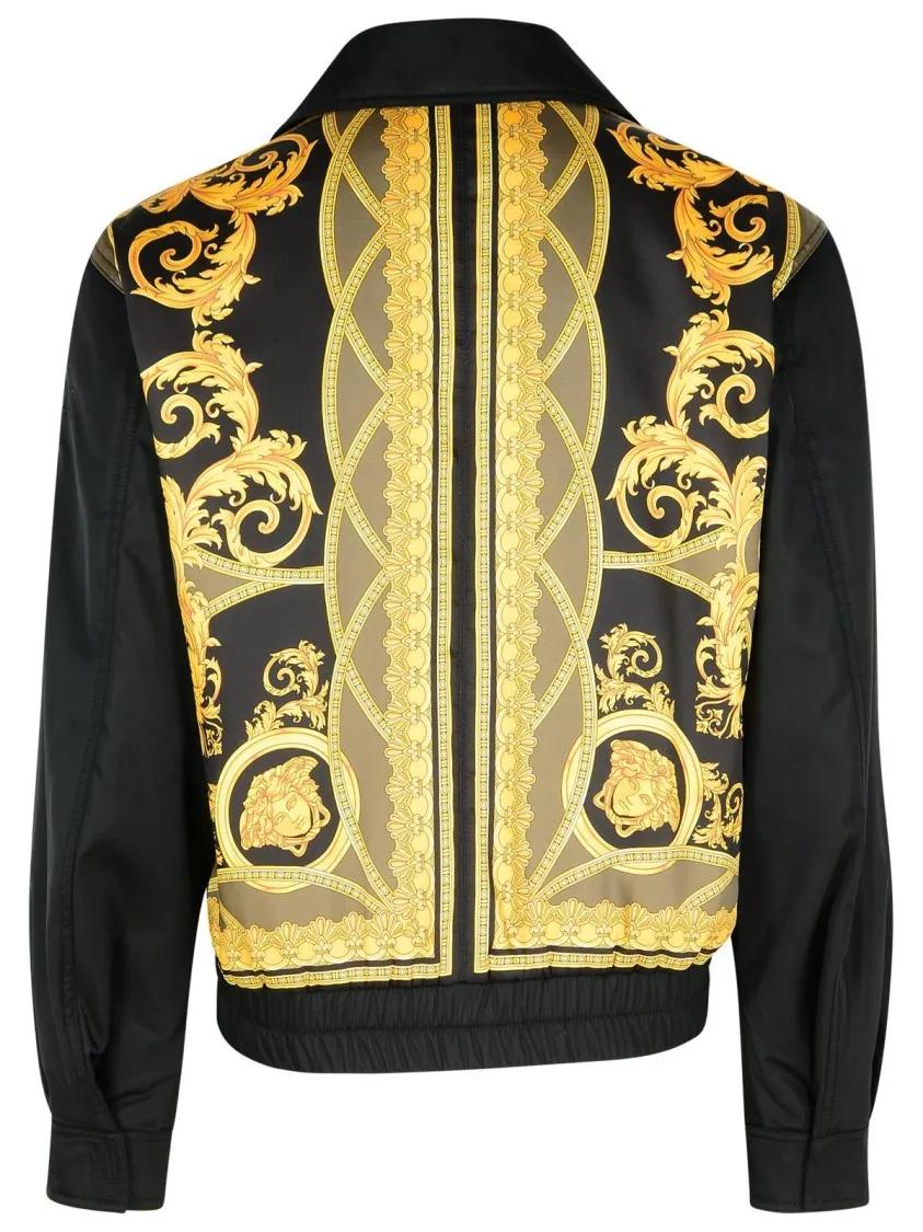 Versace Bomber Jacket In Black Polyamide Black Bomberjacken