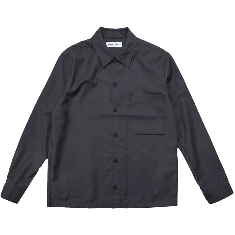 Samsøe Samsøe Legeres Oberteil Overshirt Sadamon Black Oyster mehrfarbig