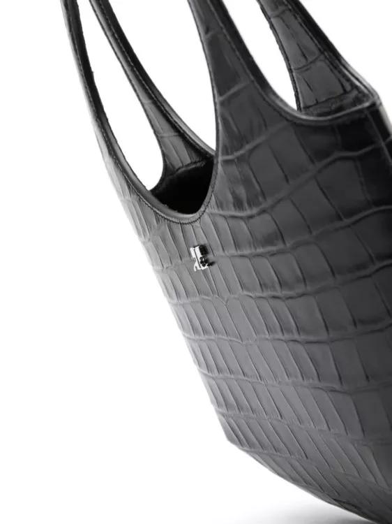 Courrèges Crossbody bags Holy Croco Stamped Bag in zwart